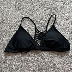 Black Strappy Bikini Top - Size Large